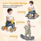 3-in-1 Kids Rocking Horse with Balance Board and Removable Seat - 16 L x 24 W x 18.5 H